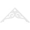 Ekena Millwork Pitch Bordeaux Architectural Grade PVC Gable Pediment, 36"W x 18"H x 1"P (12/12) GPP036X018X100BOR - alternate 3
